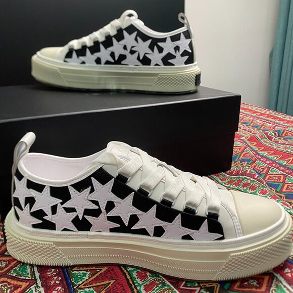 AMIRI Stars Court Low Black White - Picture 4 of 6